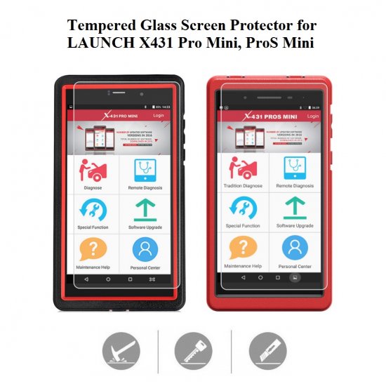 Tempered Glass Screen Protector for LAUNCH X431 Pro Mini Pros - Click Image to Close